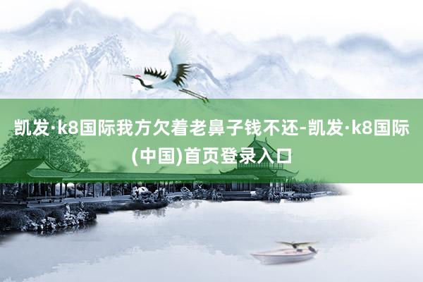 凯发·k8国际我方欠着老鼻子钱不还-凯发·k8国际(中国)首页登录入口