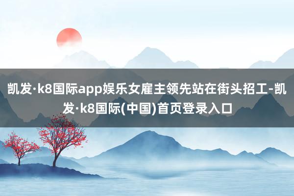 凯发·k8国际app娱乐女雇主领先站在街头招工-凯发·k8国际(中国)首页登录入口