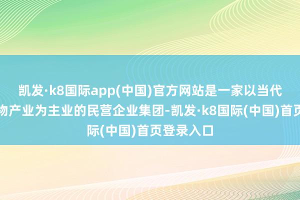 凯发·k8国际app(中国)官方网站是一家以当代农牧与食物产业为主业的民营企业集团-凯发·k8国际(中国)首页登录入口